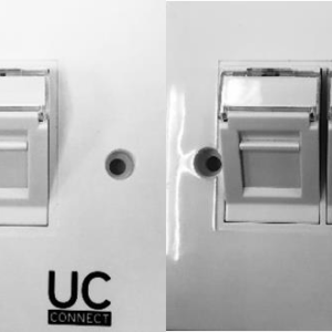 Draka UC Connect Single and Dual Port UK Frame Faceplate (LJ6C Type)